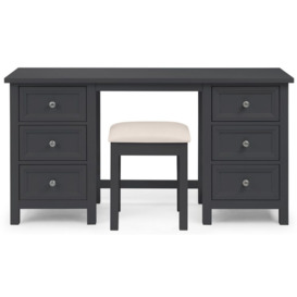 Maine Anthracite Lacquered Pine Dressing Table - thumbnail 3