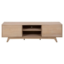 Maceo Oak 2 Sliding Door TV Unit for TV upto 70 inch with Storage - thumbnail 1