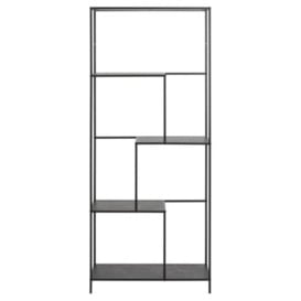 Iselin Black Open Tall Bookcase - thumbnail 1
