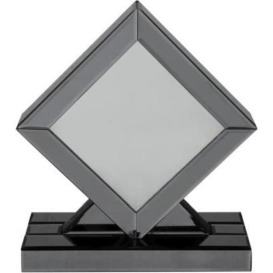 Clearance - Orbit Smoked Mirrored Rainbow LED Diamond Table Lamp - FS108