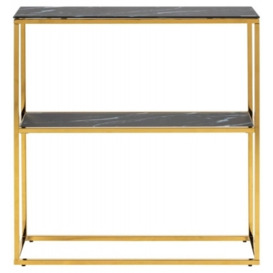 Apison Marble Effect Top Console Table - thumbnail 1