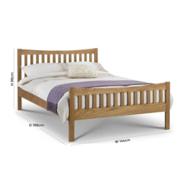 Bergamo Oak Bed - Comes in Double and King Size - thumbnail 2