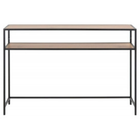 Salvo Large Console Table - Comes in Wild Oak and Black Melamine Top Options - thumbnail 1