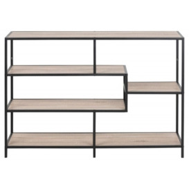 Salvo Bookcase with 4 Shelves - Comes in Sonoma Oak and Black, White Melamine and Black or Black Melamine and Gold Options