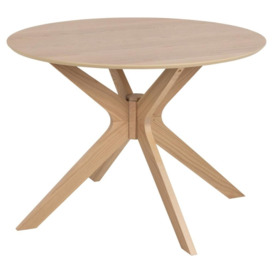 Declo Oak 2 Seater Round Dining Table - 105cm - thumbnail 3