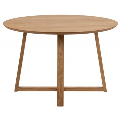 Milaca Oak Round 4 Seater Dining Table - 120cm - image 1