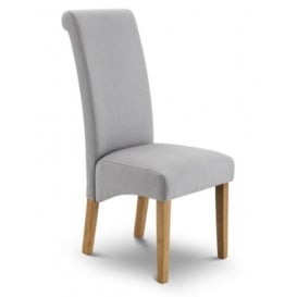 Rio Light Oak and Slate Grey Fabric Dining Chair (Sold in Pairs) - thumbnail 1