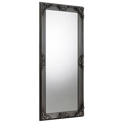 Rococo Pewter Carved Rectangular Leaner Mirror - 80cm x 170cm - image 1