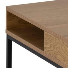 Wilsey Wooden Square Coffee Table - Comes in Oak and Black Options - thumbnail 3