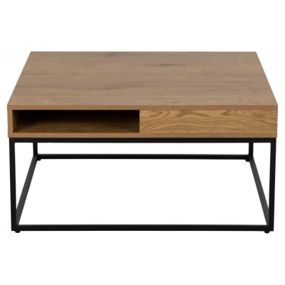 Wilsey Wooden Square Coffee Table - Comes in Oak and Black Options - image 1