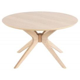 Declo Wooden Round Coffee Table - Comes in White and Black Options - thumbnail 1