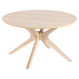 Declo Wooden Round Coffee Table - Comes in White and Black Options - thumbnail 2
