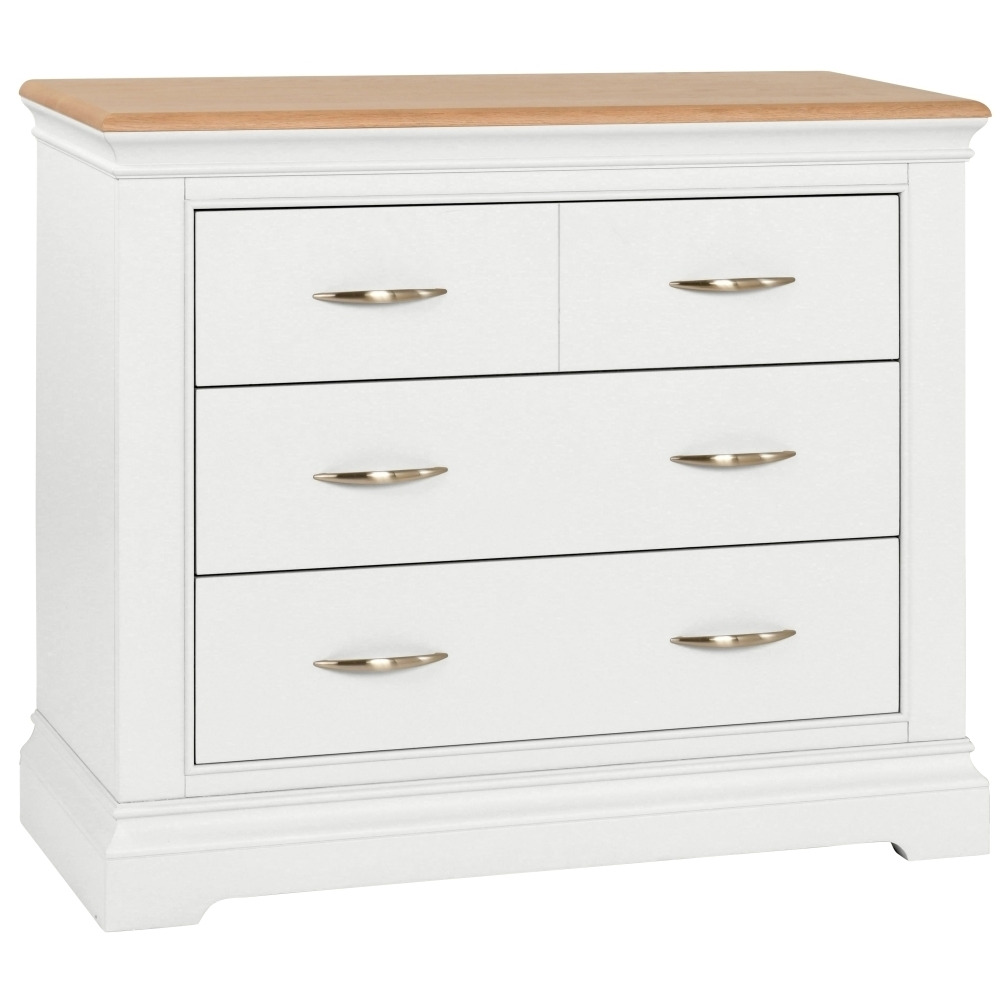 Cobble White Painted 2+2 Drawer Chest - image 1