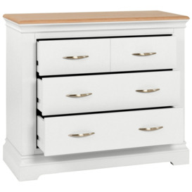 Cobble White Painted 2+2 Drawer Chest - thumbnail 2