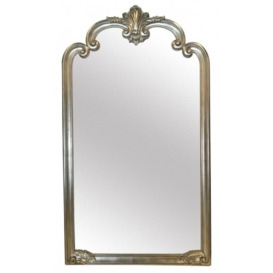 Ornate Silver Leaner Mirror - 104cm x 184cm