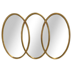Gold Frame Oval Mirror - 121cm x 81cm