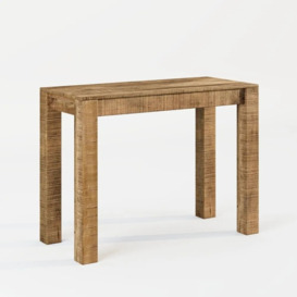 Dakota Mango Wood Console Table, Indian Light Natural Rustic Finish 100cm - thumbnail 3