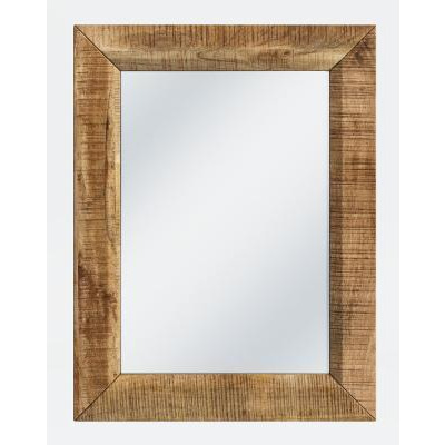 Dakota Mango Wood Wall Mirror, Indian Light Natural Rustic Finish, Rectangular 85cm - image 1