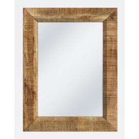 Dakota Mango Wood Wall Mirror, Indian Light Natural Rustic Finish, Rectangular 85cm - thumbnail 1