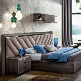 Camel Elite Night Silver Birch Italian Upholstered Boiserie Bed