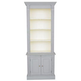 Valerie French Distressed Stone Grey 2 Door Bookcase - thumbnail 1