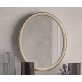 Camel Verdi Night Painted French Style Oval Wall Mirror - 68cm x 95cm