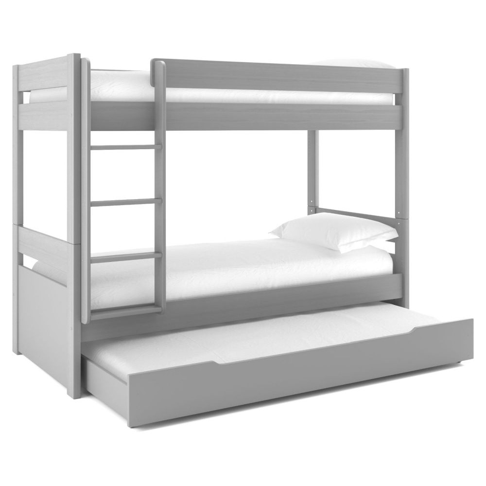 Stompa UNO Grey Bunk Bed with Trundle Drawer
