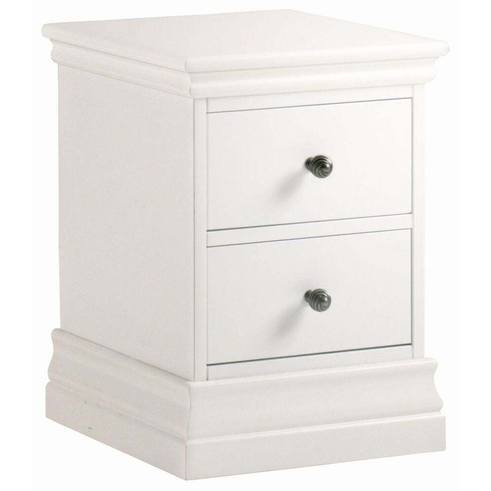 Corndell Annecy Cotton Painted 2 Drawer Narrow Bedside Cabinet - Clearance FSS13505