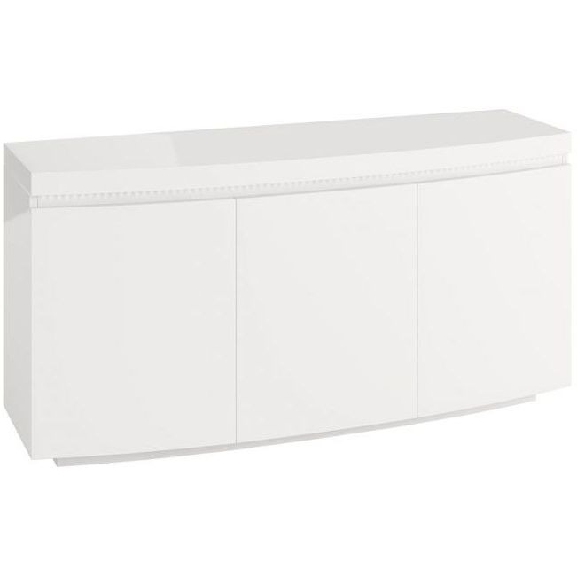 Florence White High Gloss 3 Door Sideboard with LED Light - Clearance FSS13560