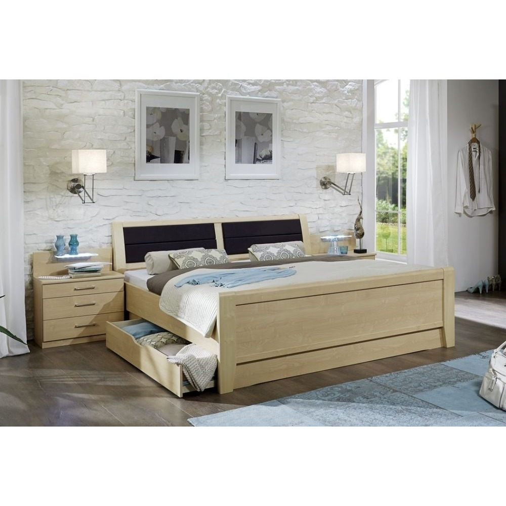 Wiemann Luxor Golden Maple King Size Bed with Bedding Box - Clearance FSS13500 - image 1