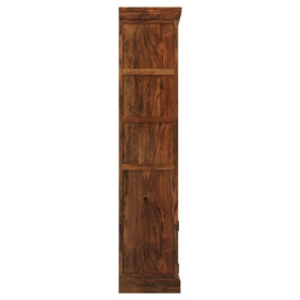 Maharani Sheesham Bookcase, Indian Wood, Lattice Jali Design - Tall 4 Book Shelf with Bottom Storage Cupboard - thumbnail 3