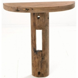 Clearance - Ancient Mariner Fair Isle Reclaimed Pine Wall Standing Console Table - FS734 - thumbnail 1