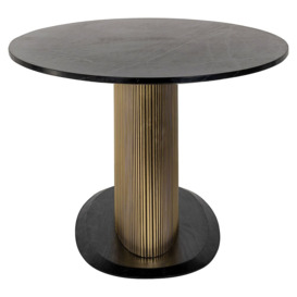 Ironville Golden and Black Marble Top Oval Dining Table - 235cm - thumbnail 3