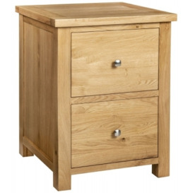 Appleby Oak 2 Drawer Filing Cabinet - thumbnail 1
