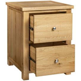 Appleby Oak 2 Drawer Filing Cabinet - thumbnail 2