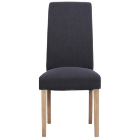 Devonshire Dorset Oak Dark Grey Wesbury Rollback Velvet Fabric Upholstered Dining Chair (Sold in Pairs) - thumbnail 3