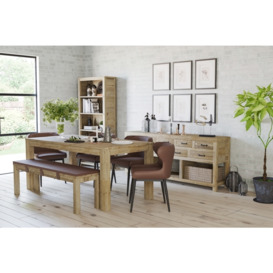 Langley Reclaimed Pine 6-8 Seater Extending Dining Table - thumbnail 2