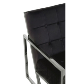 Kirtland Fabric Armchair with Chrome Frame - thumbnail 2