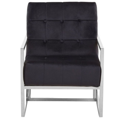 Kirtland Fabric Armchair with Chrome Frame - image 1