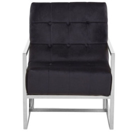 Kirtland Fabric Armchair with Chrome Frame - thumbnail 1