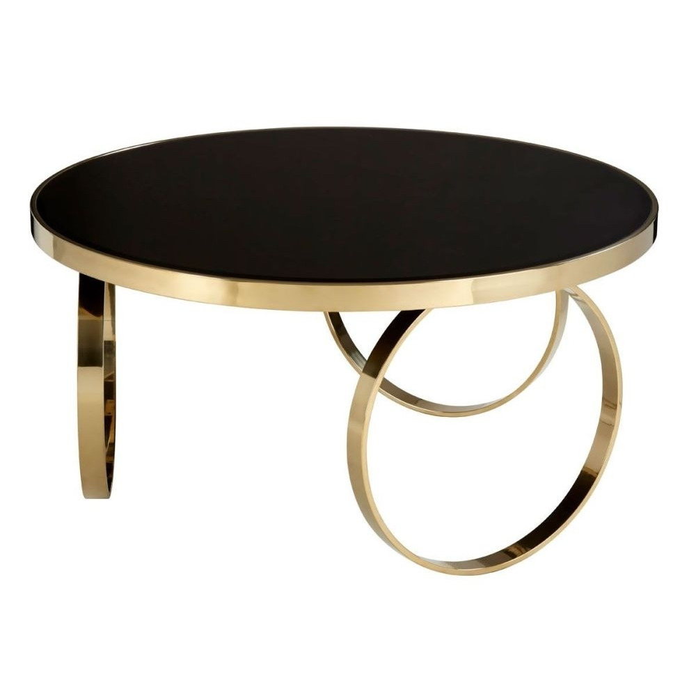 Modern White Oval Storage Coffee Table with Drawers Sintered Stone Gold  Base
