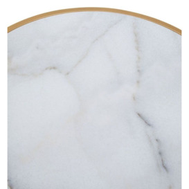 Metzger White Marble Top and Gold Nest of Tables (Set of 2) - thumbnail 2