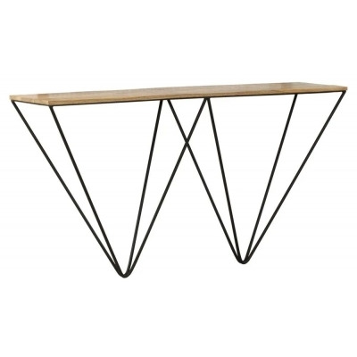 Clearance - Cosgrove Industrial Chic Console Table - Mango Wood with Black Metal Hairpin Legs - image 1