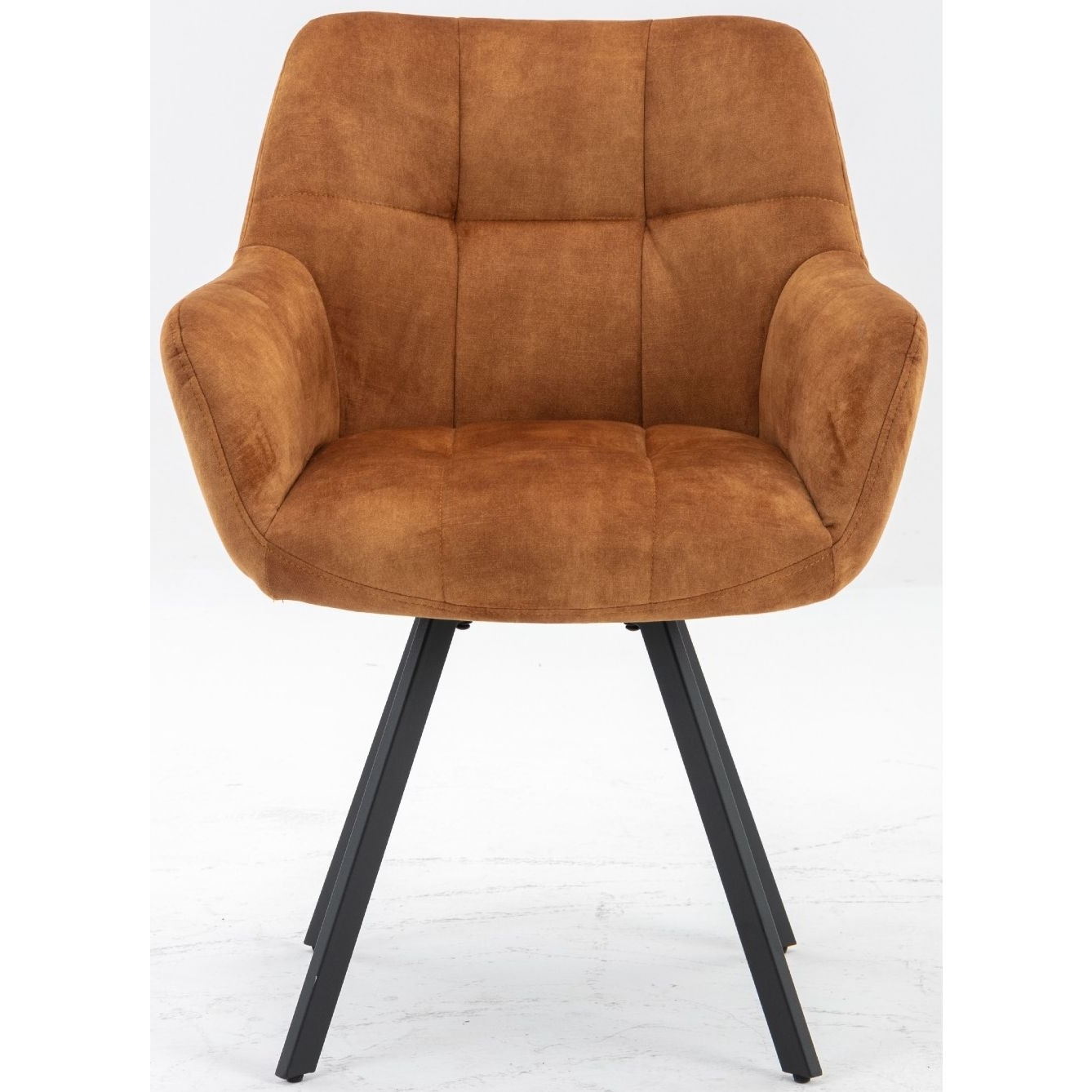 Jade Rust Dining Armchair, Velvet Fabric Upholstered (Sold in Pairs) - image 1