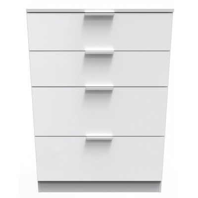 Plymouth White Gloss 4 Drawer Deep Chest - image 1