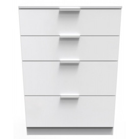 Plymouth White Gloss 4 Drawer Deep Chest