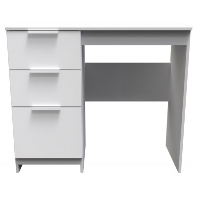 Plymouth White Gloss Single Pedestal Dressing Table - image 1