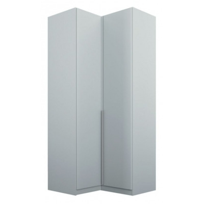 Alabama Silk Grey 2 Door Corner Wardrobe - 100cm - image 1