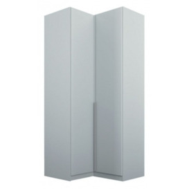 Alabama Silk Grey 2 Door Corner Wardrobe - 100cm