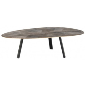 Tulum Brushed Gold Coffee Table - thumbnail 1